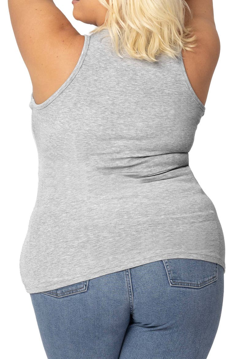 Racerback Maternity/Nursing Tank, Alternate, color, GREY HEATHER