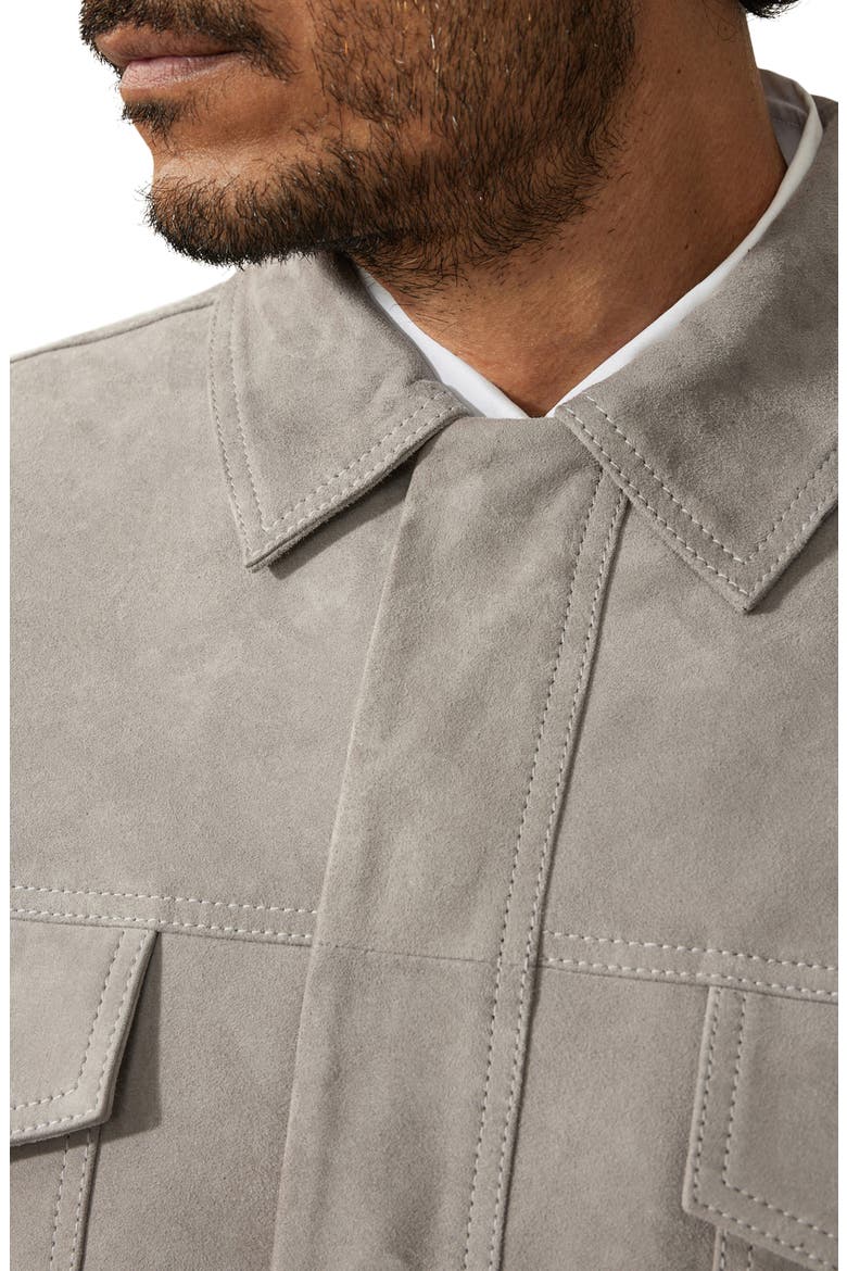 Suede Jacket, Alternate, color, FROST GREY
