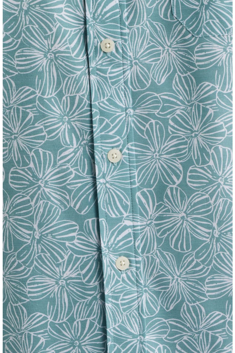 Mala Melia Short Sleeve Button-Down Sport Shirt, Alternate, color, GREEN