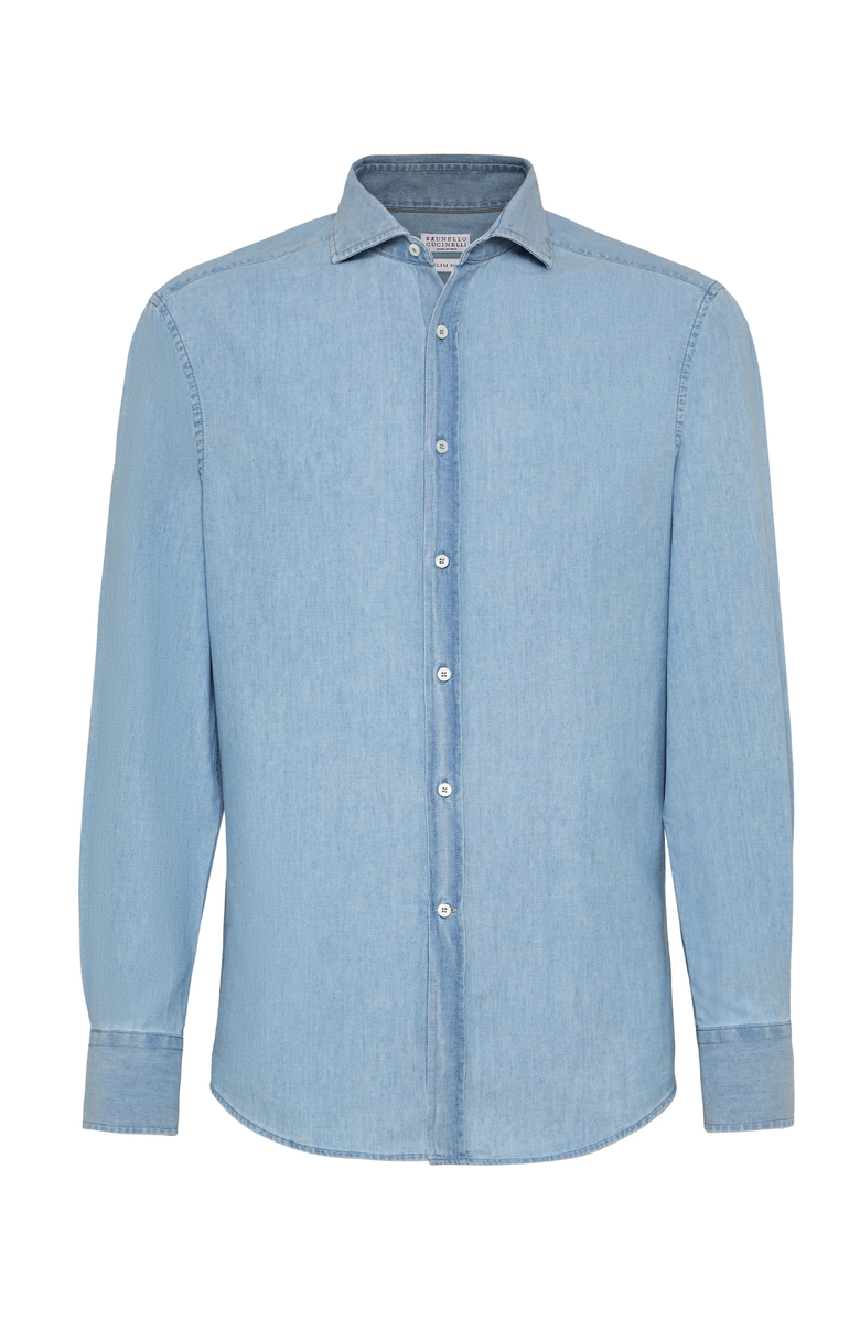 Brunello Cucinelli Chambray shirt, Main, color, 