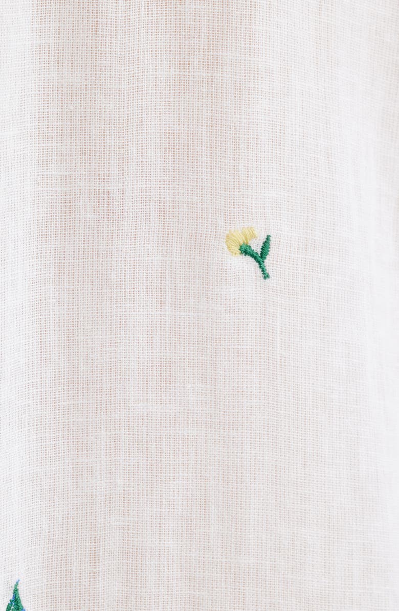 Rails Charli Embroidered Linen Blend Button-Up Shirt, Alternate, color, Wild Flower Embroidery