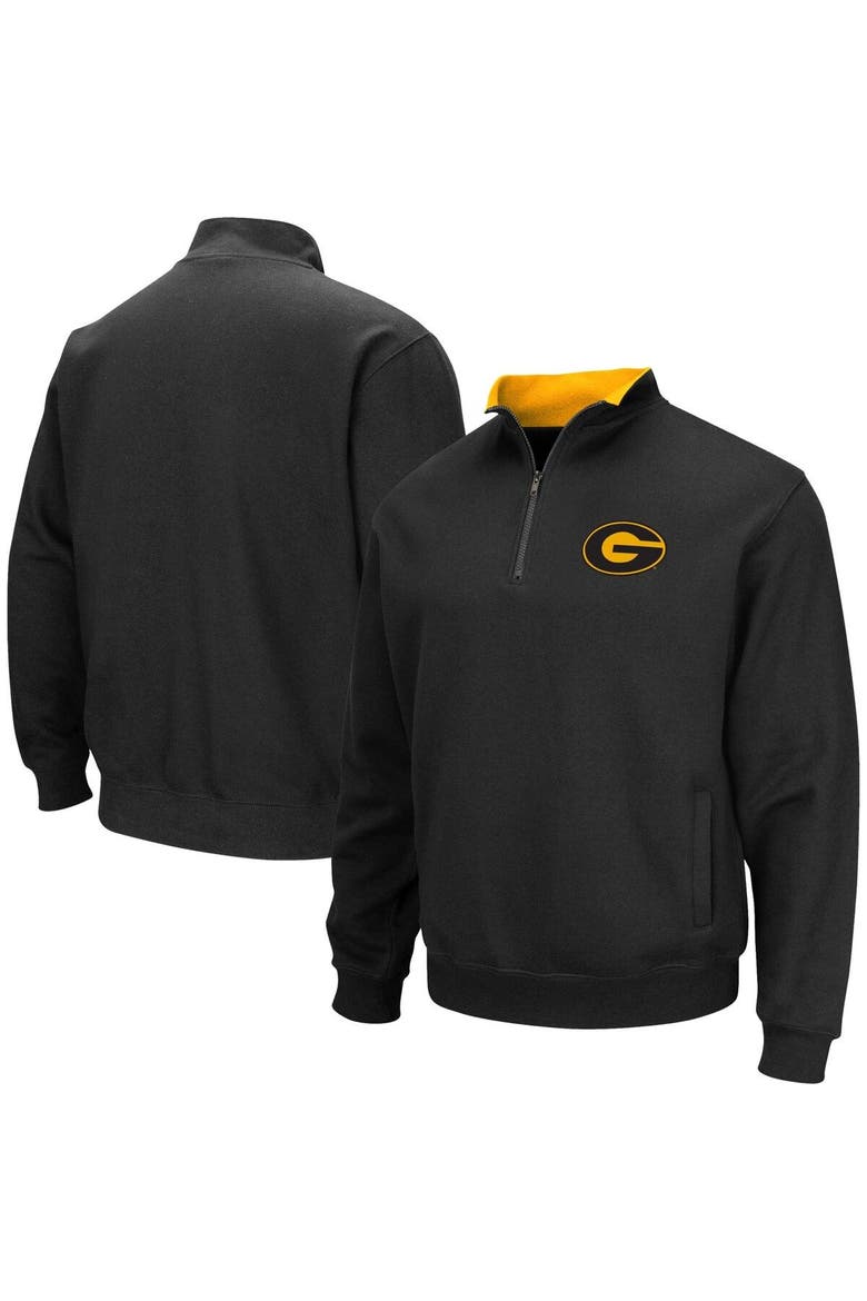 Men's Colosseum Black Grambling Tigers Tortugas Quarter-Zip Sweatshirt, Main, color, Black