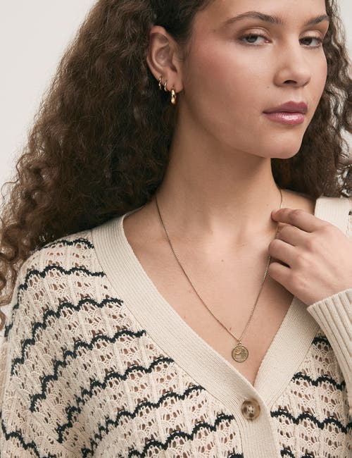 Finery London Alena V-neck Crochet Cardigan In White