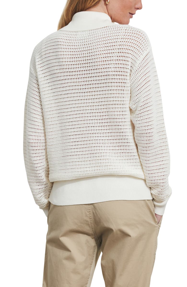 Varley Cole Mesh Stitch Polo Sweater, Alternate, color, 