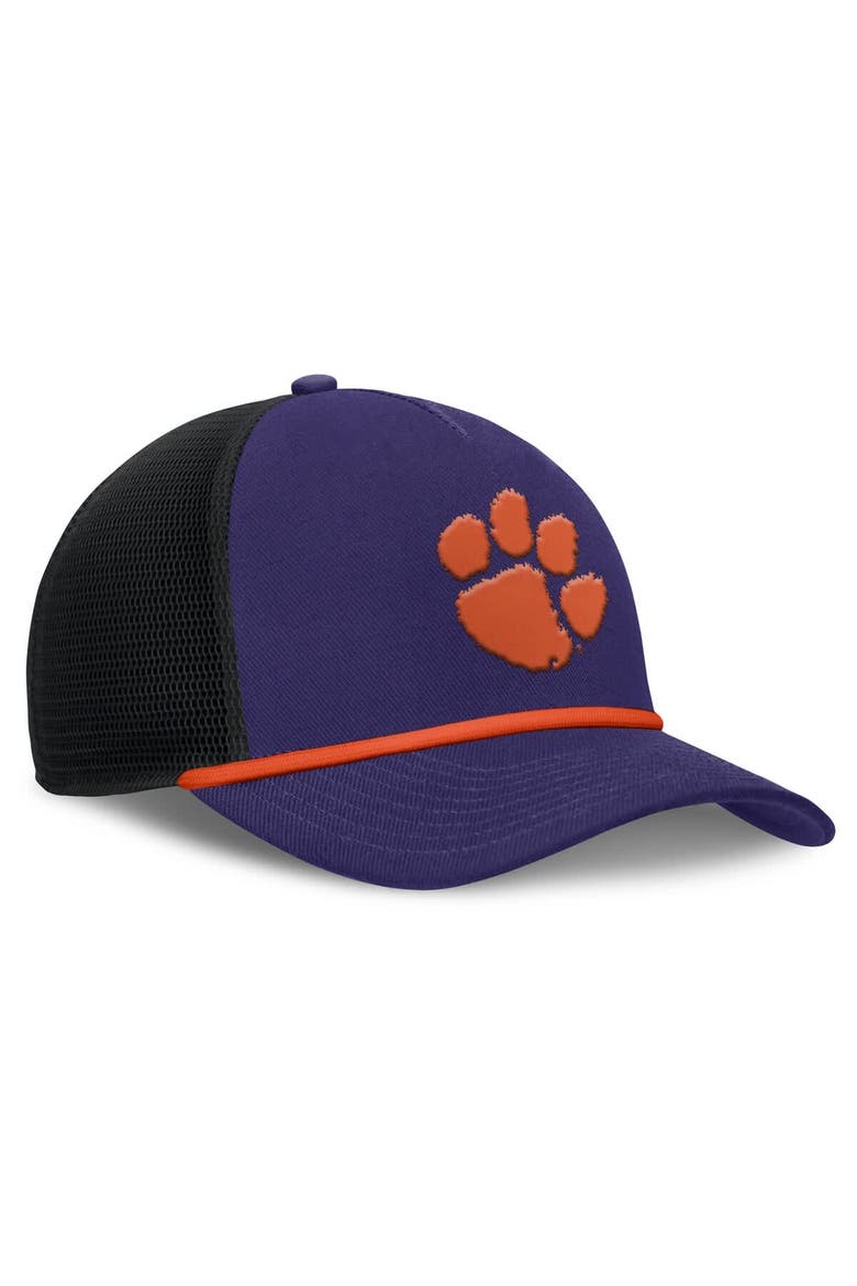 Men's Nike Purple Clemson Tigers Rise Primetime Trucker Adjustable Hat, Alternate, color, Purple