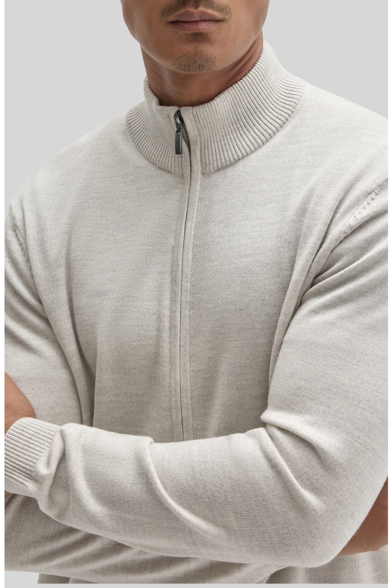 Thomas Full Zip Merino Wool Sweater, Alternate, color, MOONSTONE