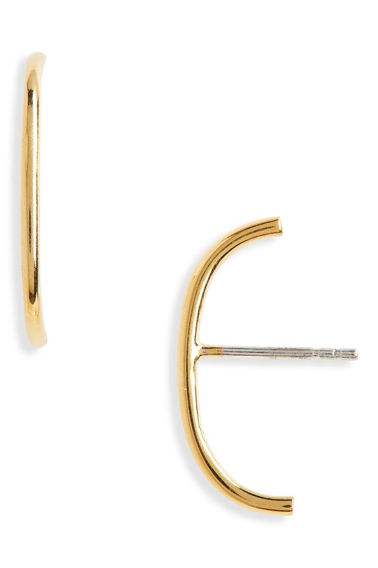 Delicate Collection Demi Fine Cuff Stud Earrings, Main, color, VERMEIL