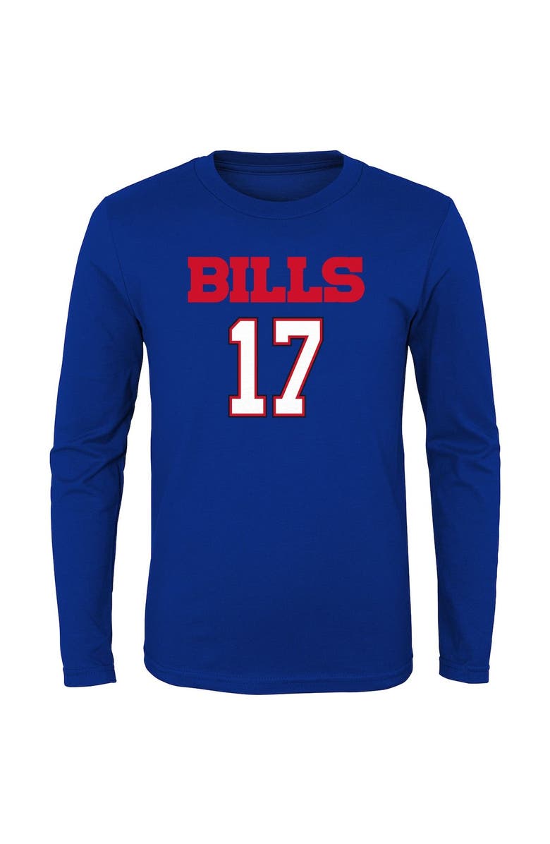 Outerstuff Youth Josh Allen Royal Buffalo Bills Mainliner Player Name & Number Long Sleeve T-Shirt, Alternate, color, 