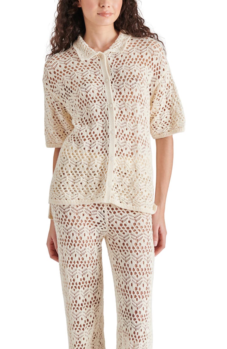 Steve Madden Avana Crochet Cardigan, Alternate, color,