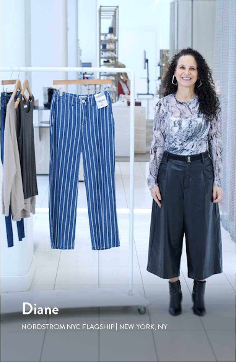 Zayne High Waist Crop Wide Leg Trouser Jeans, sales video thumbnail