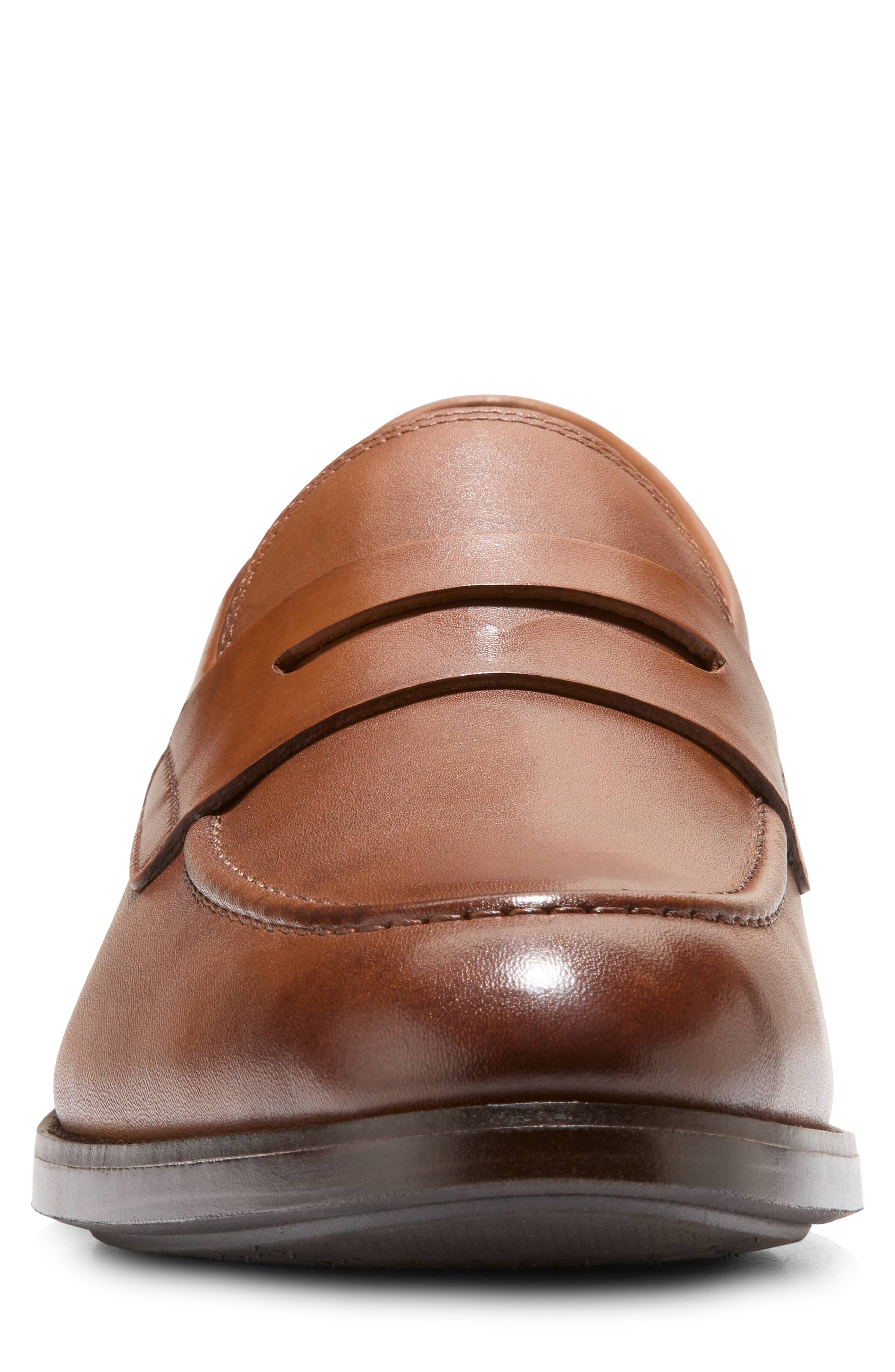 Harmon Grand Penny Loafer, Alternate, color, BRITISH TAN / DARK BROWN