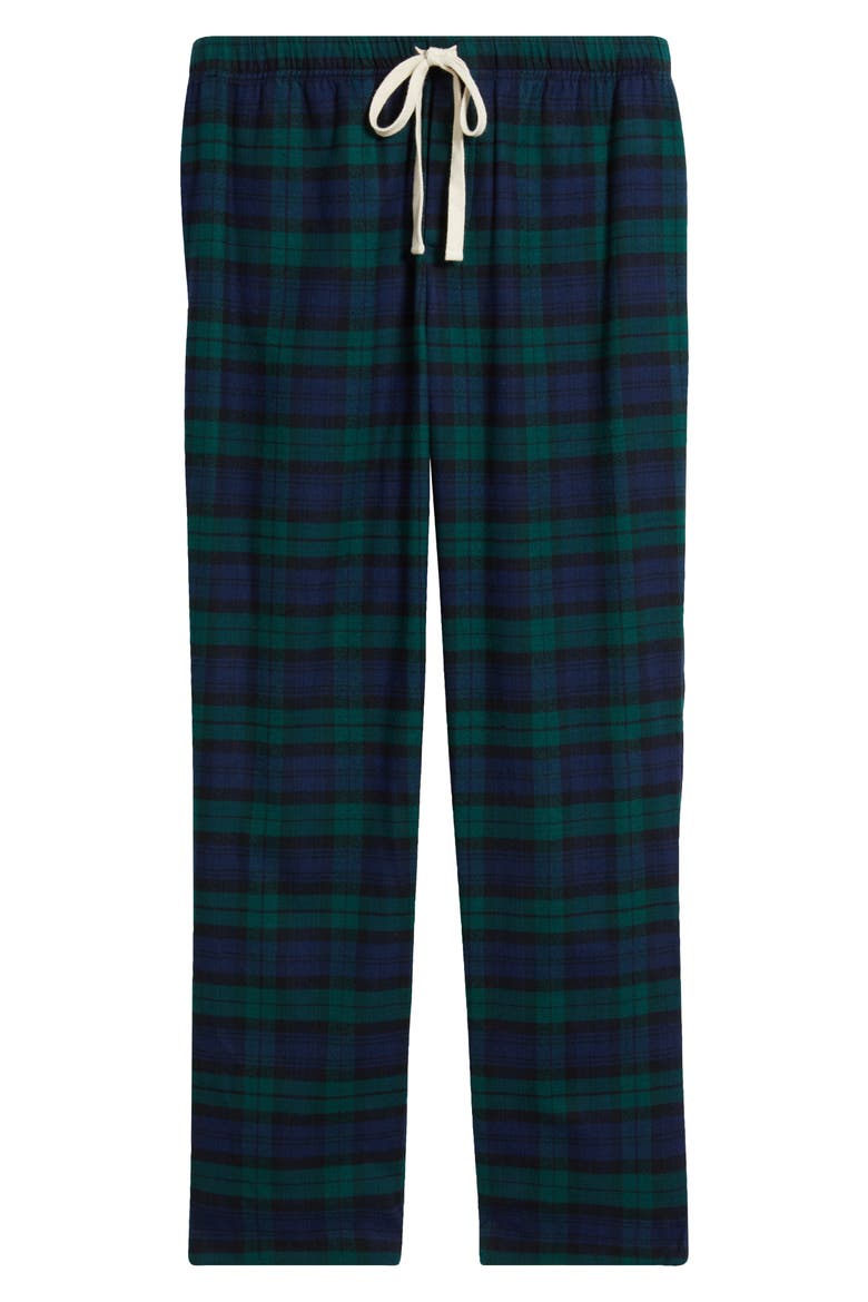 Holiday Print Flannel Lounge Pants, Alternate, color, CHARLESTON GREEN