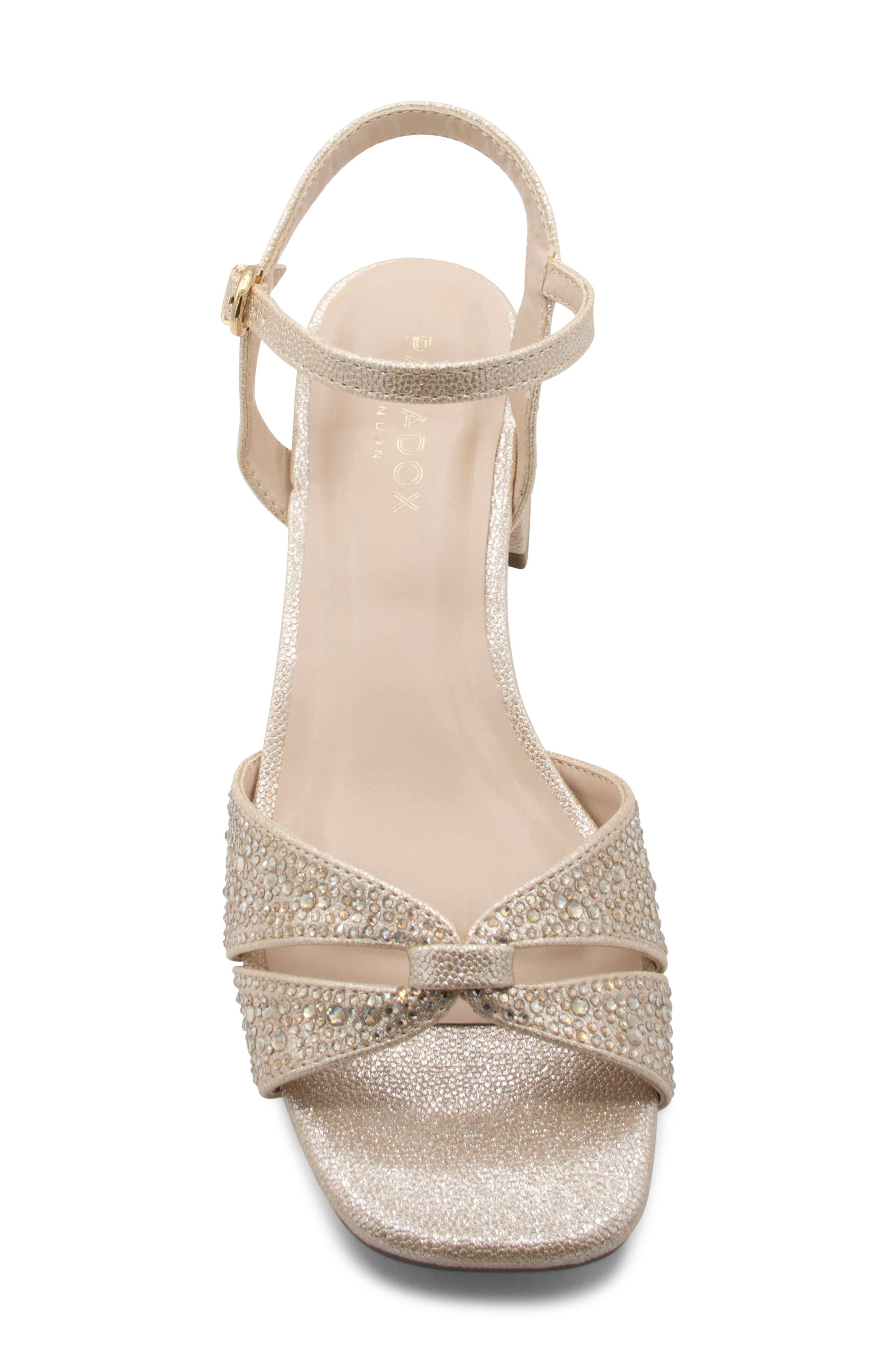 Marquise Embellished Ankle Strap Sandal, Alternate, color, CHAMPAGNE