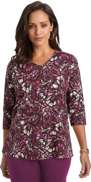 Jessica London Stretch Cotton V-Neck Tee