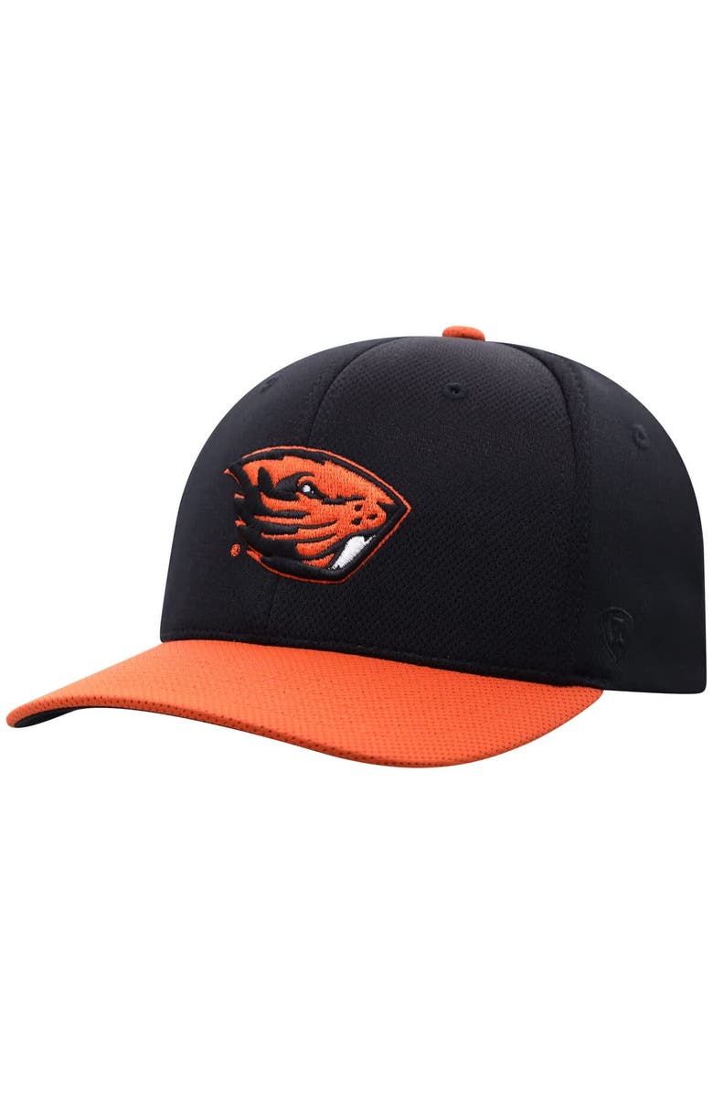 TOP OF THE WORLD Men's Top of the World Black Oregon State Beavers Reflex Fitted Hat, Alternate, color, Black