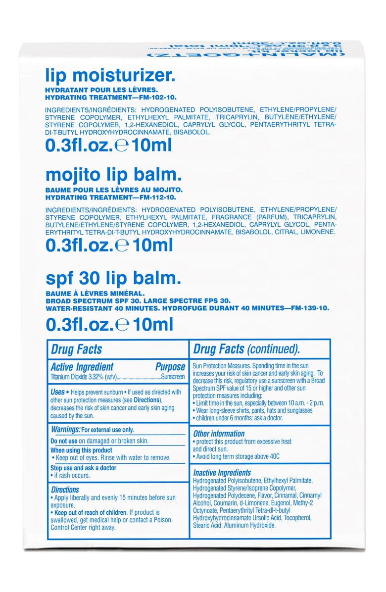 MALIN+GOETZ Lip Locker Kit $50 Value, Alternate, color, White