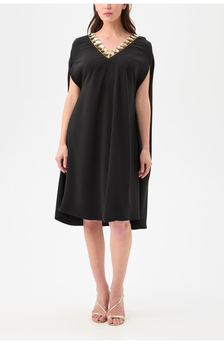 Trina Turk Masquerade 3 Embellished Cape Sleeve Dress, Main, color,