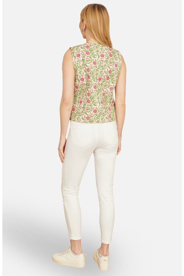 Indian Floral Reversible  Quilted Jacket, Alternate, color, White