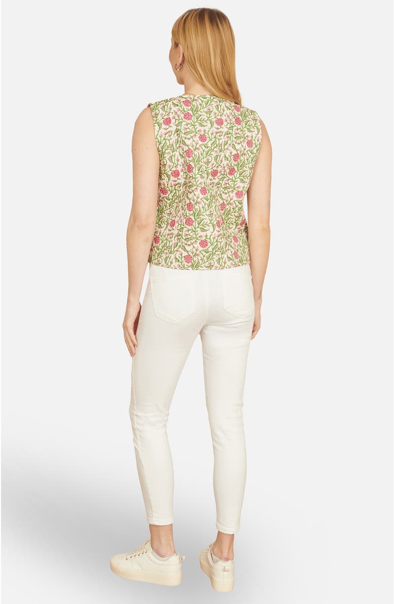 Yumi Indian Floral Reversible Quilted Jacket, Alternate, color, White