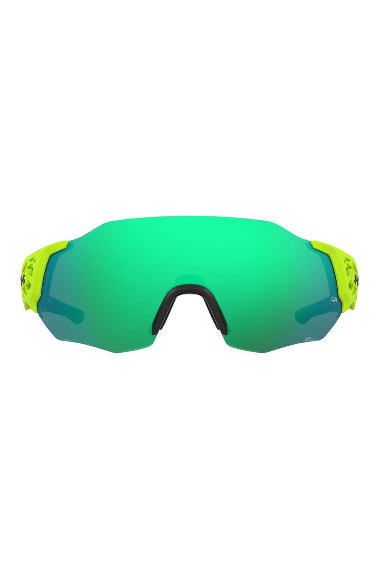 99mm Next Level Shield Sunglasses, Main, color, GREEN FLUO BLACK