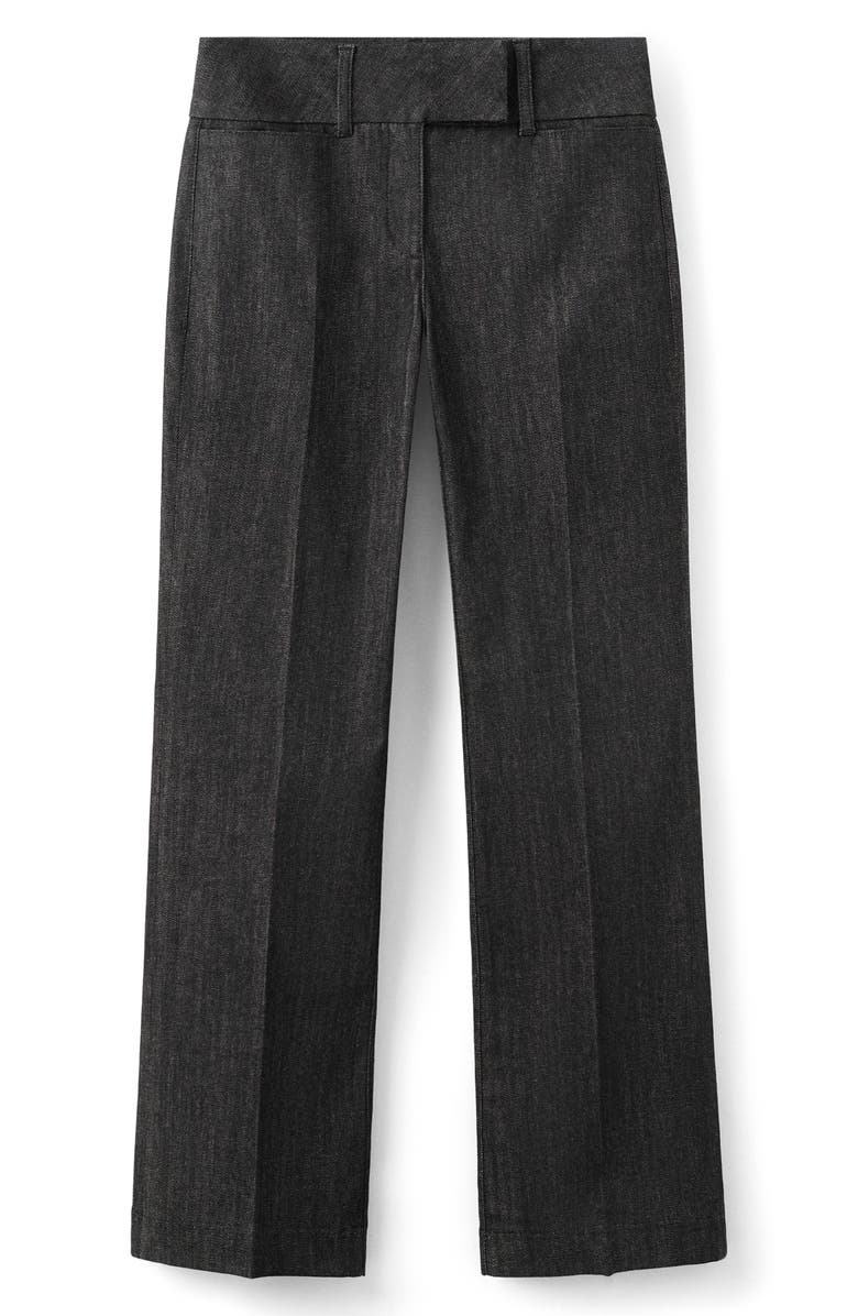 MANGO June Stretch Denim Pants, Main, color, Black