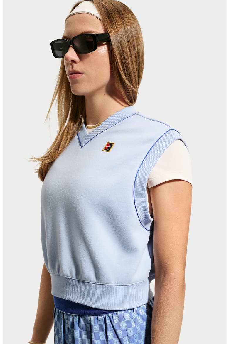 V-Neck Tennis Vest, Alternate, color, ALUMINUM