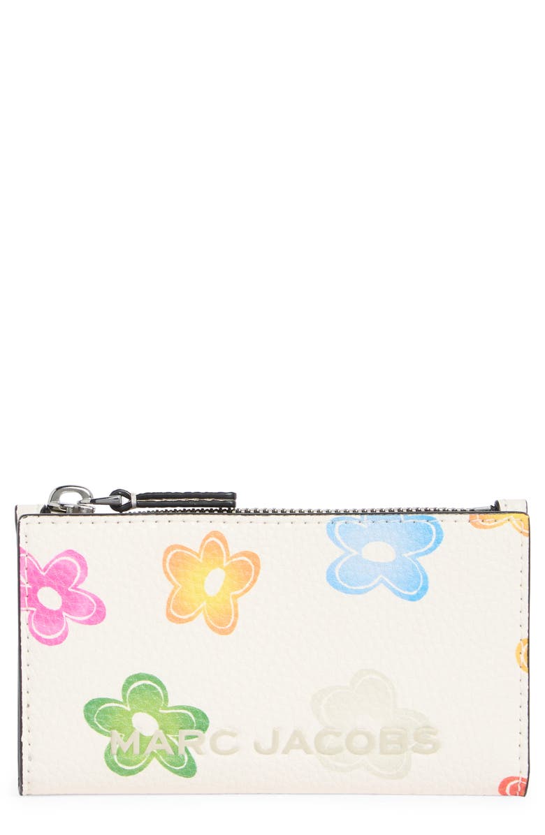 Marc Jacobs Wild Daisy Bifold Wallet, Main, color, White Multi