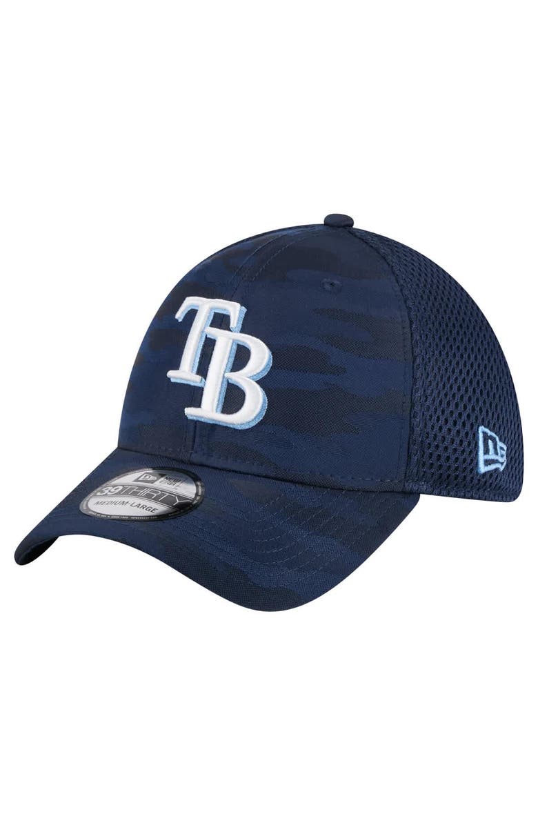 New Era Men's New Era Navy Tampa Bay Rays Subtle Camo 39THIRTY Flex Hat, Main, color, Navy
