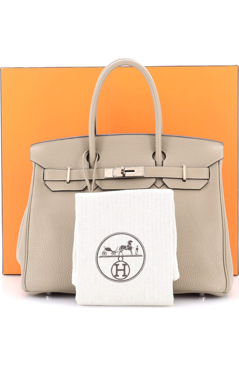 Pre-Owned Hermes Birkin Handbag Grey Togo with Palladium Hardware 30, Alternate, color, Gris Tourterelle