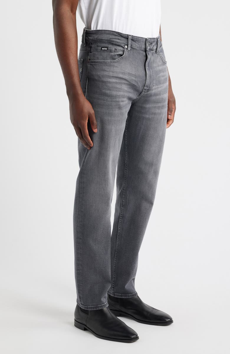 BOSS Ogden Straight Leg Jeans, Alternate, color, Medium Grey