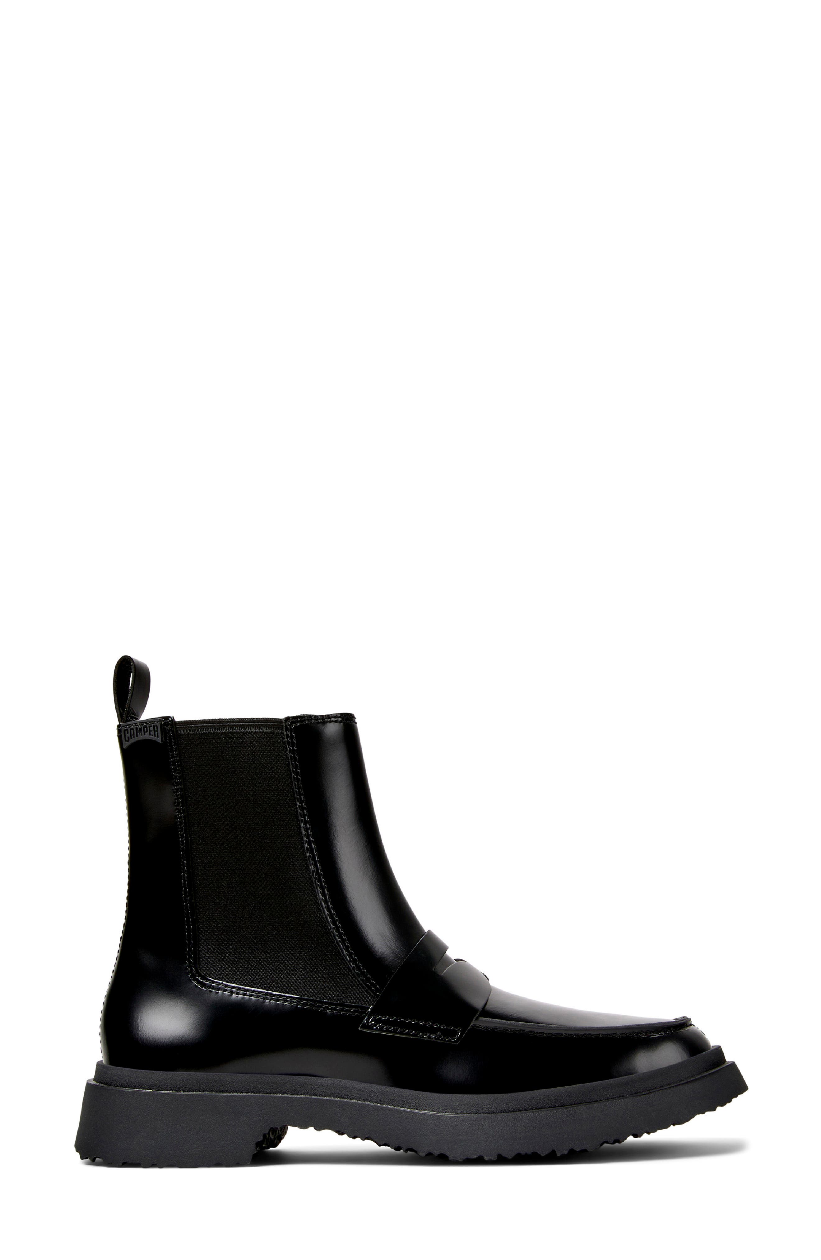 Camper Walden Loafer Chelsea Boot, Alternate, color, Black