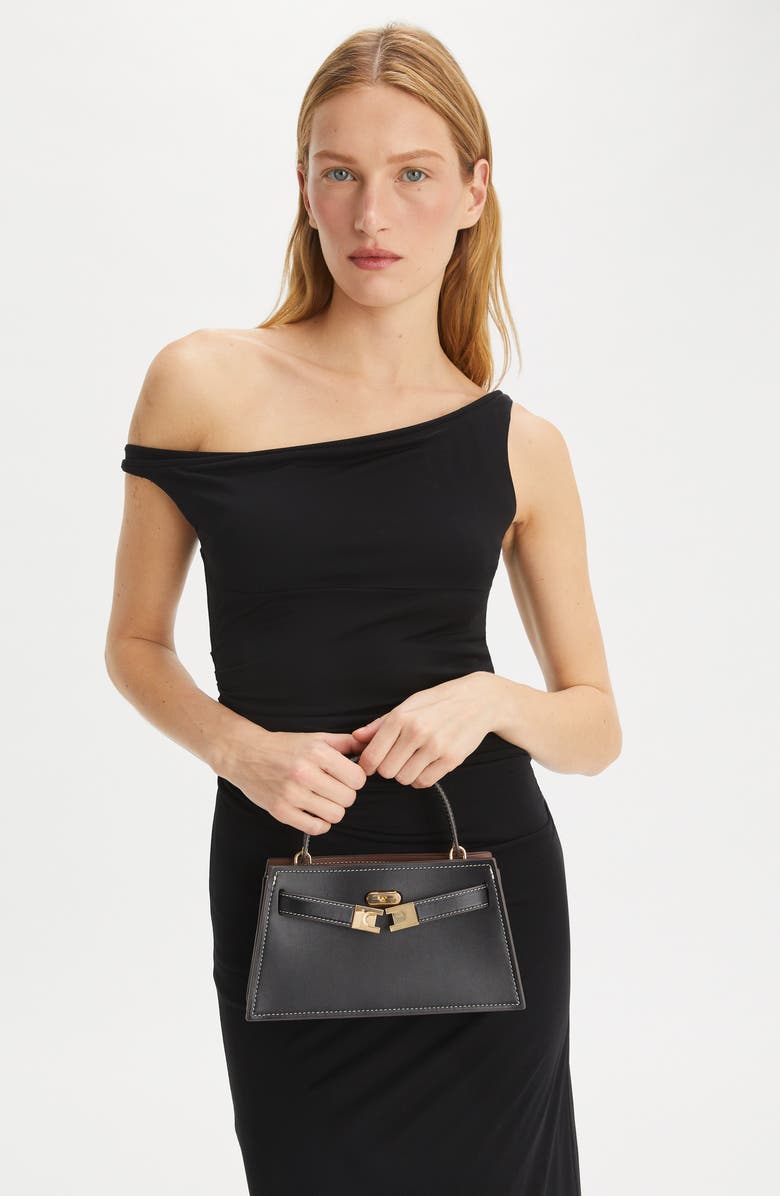 Tory Burch Petite Lee Radziwill Leather Top Handle Bag, Alternate, color,