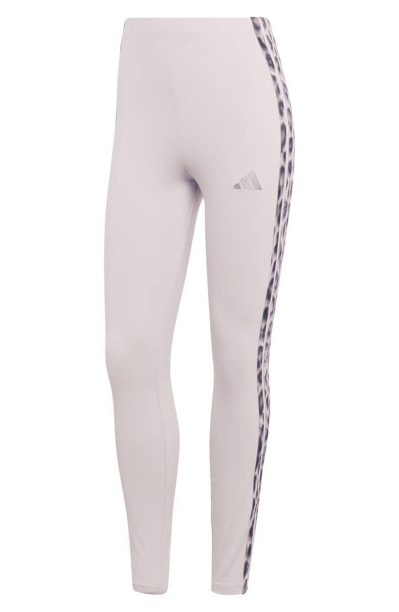 adidas 3-Stripe Leggings, Alternate, color, Ice Purple/ Multicolor