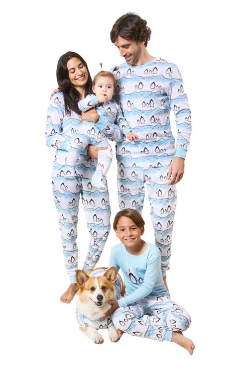Men's Cotton Matching Family Holiday Pajamas, Reindeer & Moose Prints