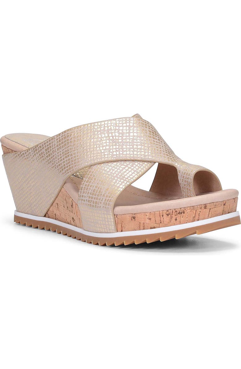 Donald Pliner Sisu Wedge Sandal, Main, color, Platino