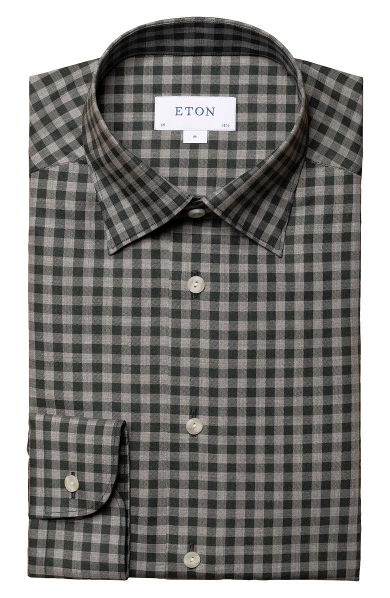 Eton Slim Fit Gingham Oxford Cotton Dress Shirt, Alternate, color,