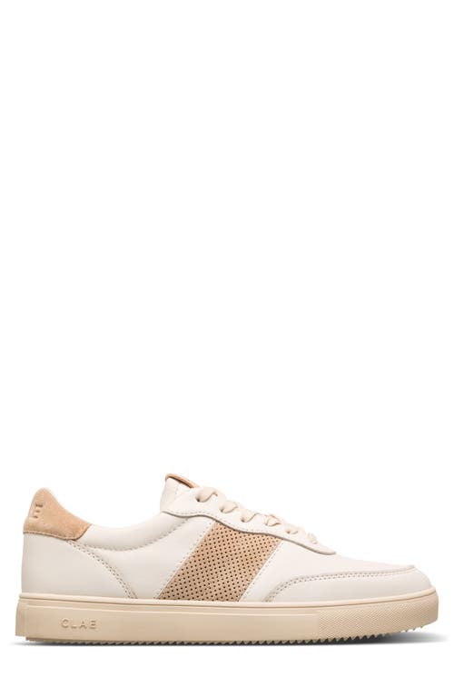 Clae Davis Perforated Low Top Sneaker In Offwhite Safari