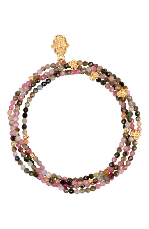 Tourmaline Wrap Multicolor Bracelet Peace and Protection