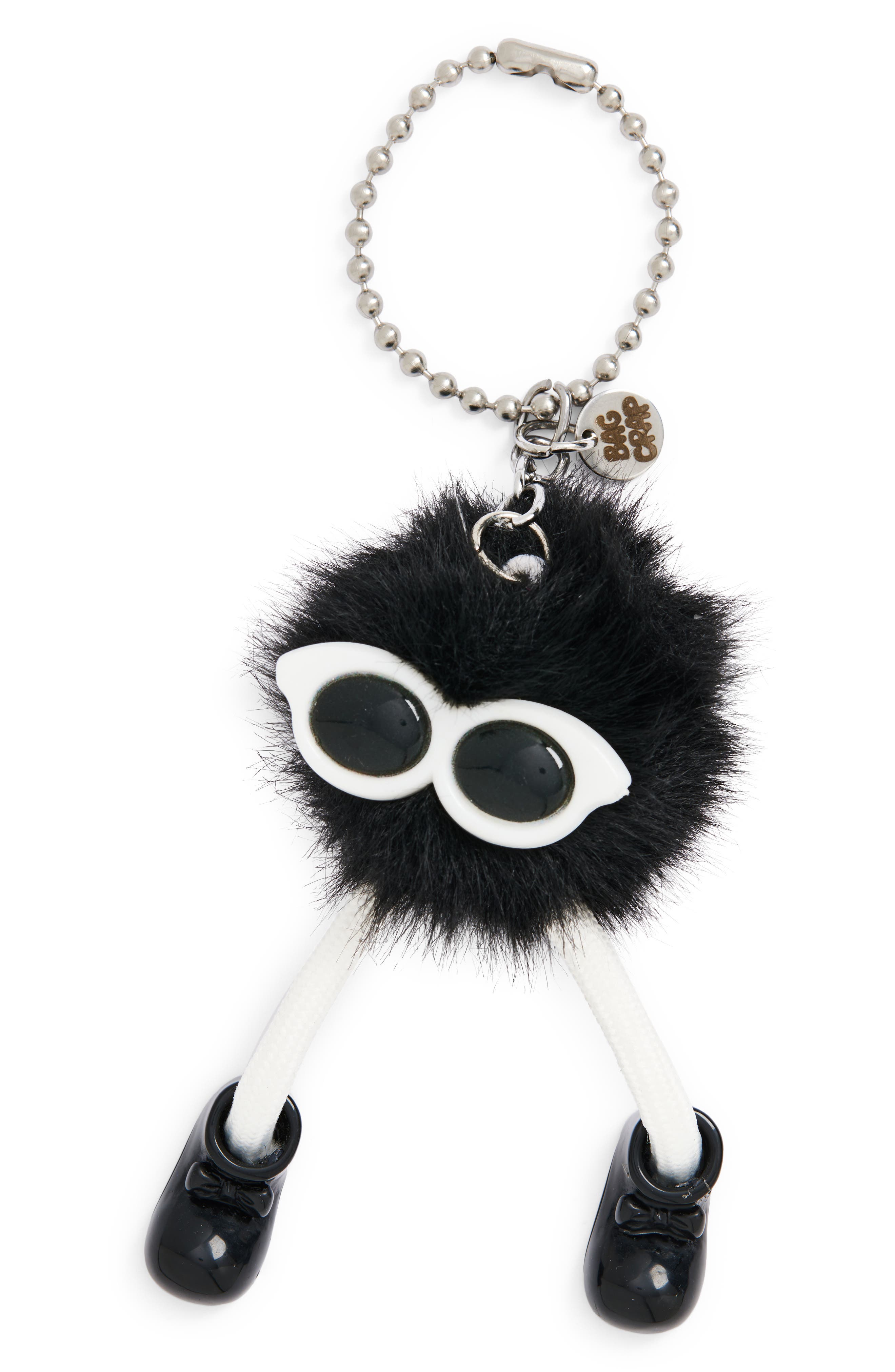BAG CRAP Walking Pompom Bag Charm, Main, color, 