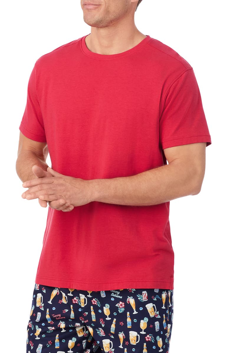 Tommy Bahama Solid Cotton & Modal Crewneck T-Shirt, Alternate, color, Red