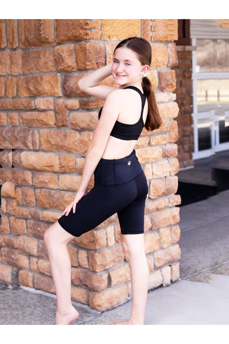 Essential Black Activewear Bike Shorts, Alternate, color, Black