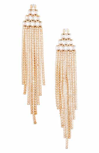 Tasha Crystal Fringe Statement Earrings