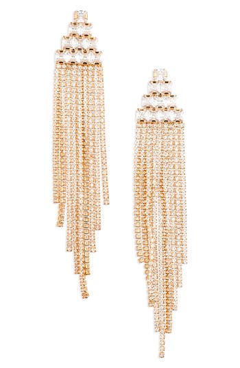 Tasha Crystal Fringe Statement Earrings