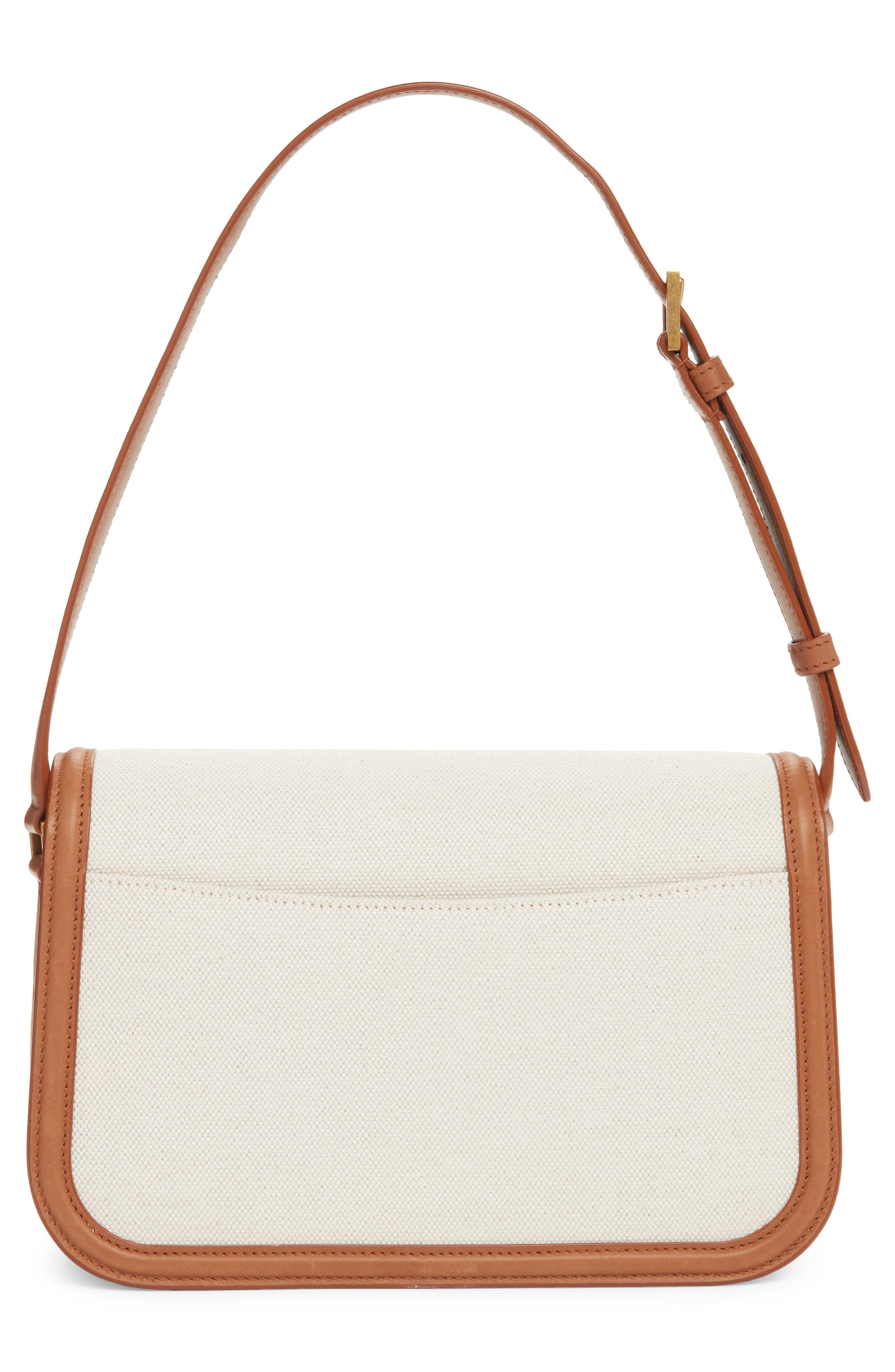Saint Laurent Small Solferino Canvas Shoulder Bag, Alternate, color, Desert Dust/ Brick