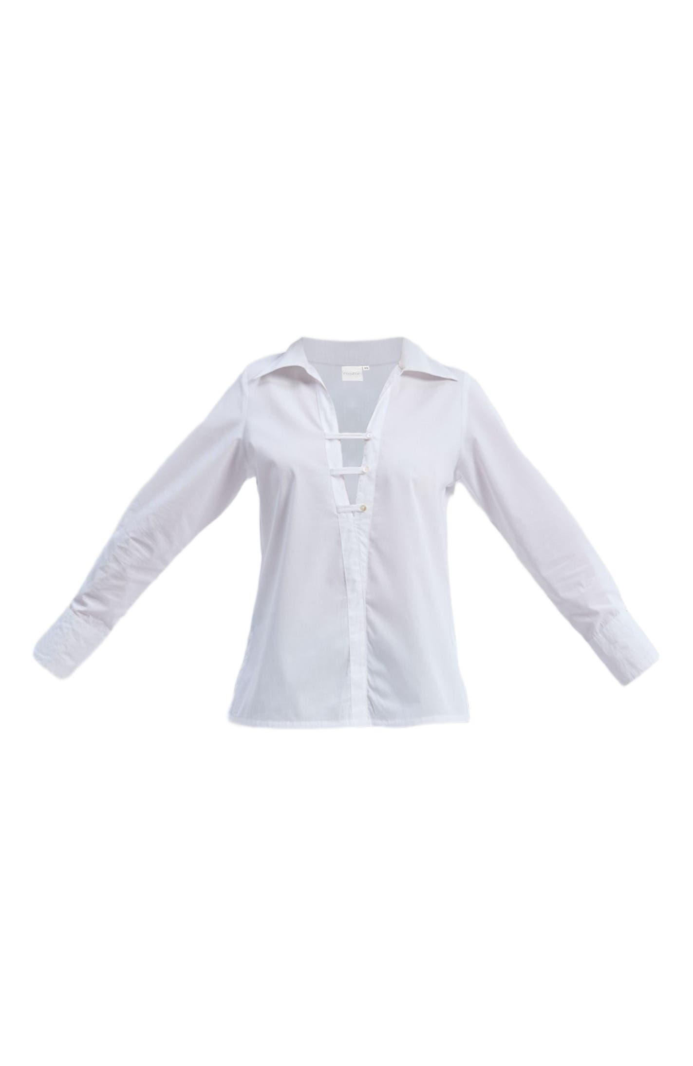 Crisp Details Button-down Shirt in White - image 2