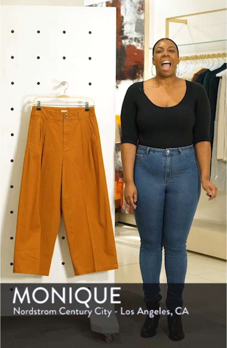 High Waist Crop Wide Leg Pants, sales video thumbnail