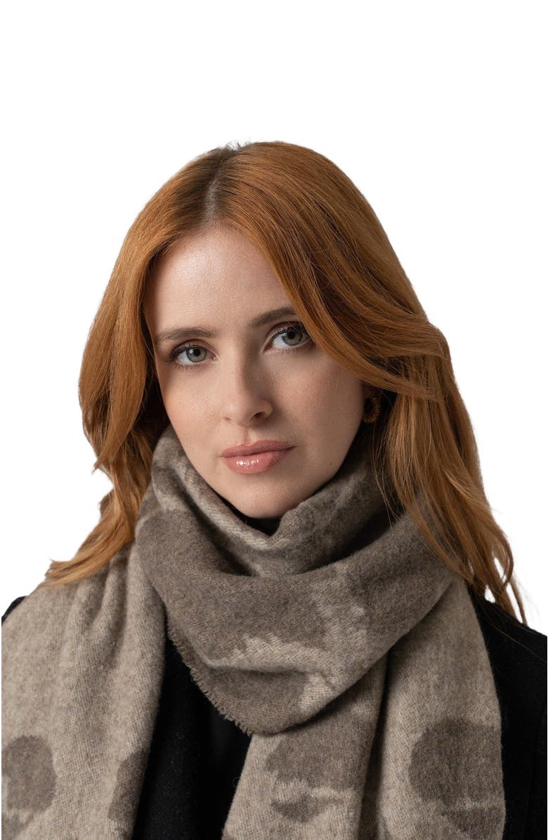 Saint + Sofia Sutton Skull Scarf, Alternate, color, Beige