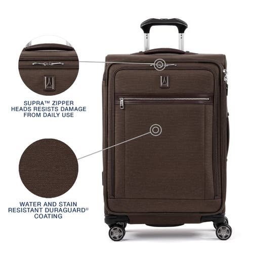 Travelpro Platinum Elite Softside Expandable Medium 25-inch Checked Luggage In Rich Espresso Brown