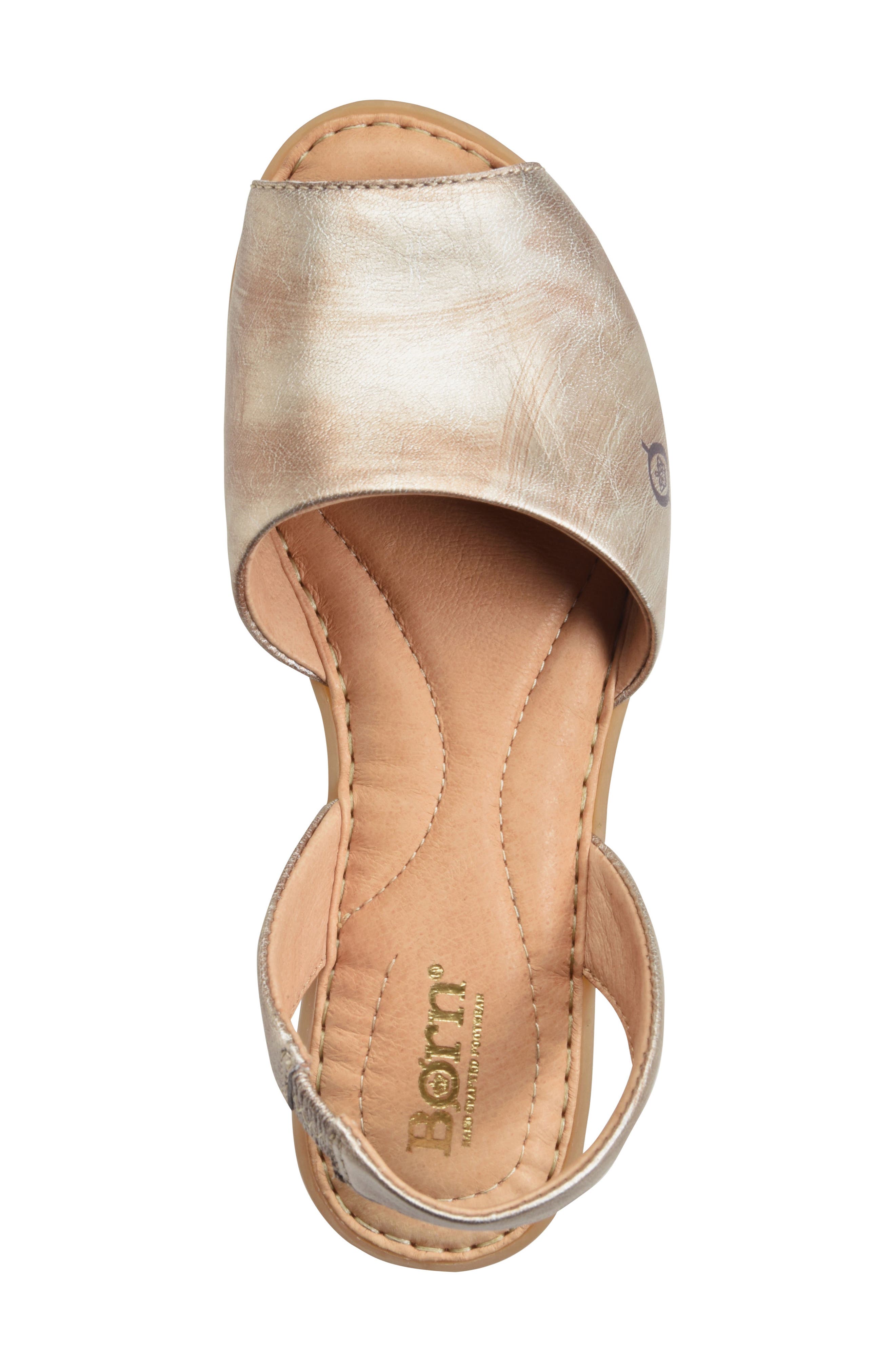Trang Sandal, Alternate, color, LIGHT GOLD METALLIC LEATHER