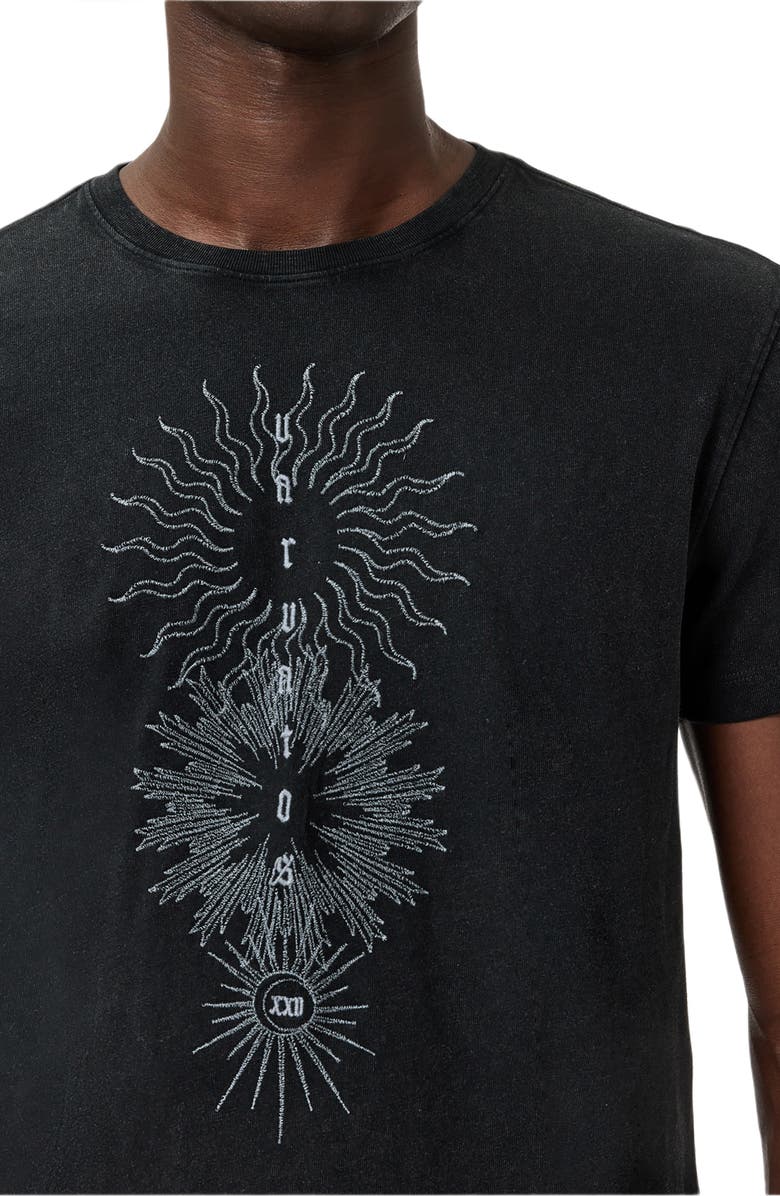 John Varvatos Varvatos Logo Organic Cotton Graphic T-Shirt, Alternate, color, Black